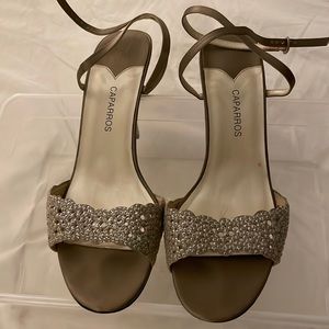 Pewter Dress Sandals - great for prom!